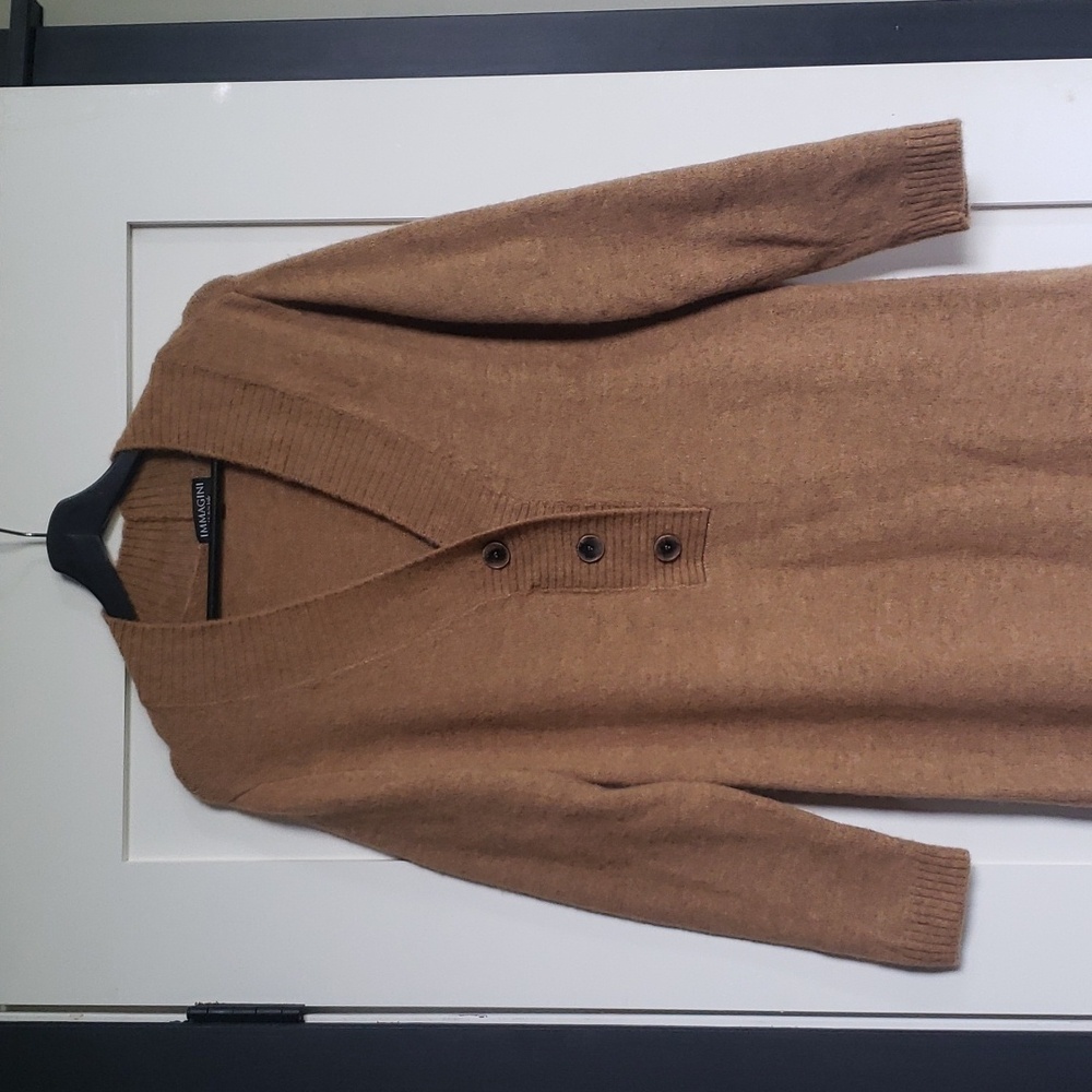 Camel sweater dress